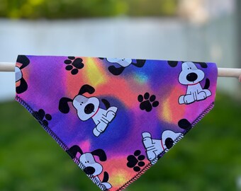 Dog Bandana Over the Collar Slip On Patterned Dog Scarf Cute Pet Accessory Handmade Dog Gift