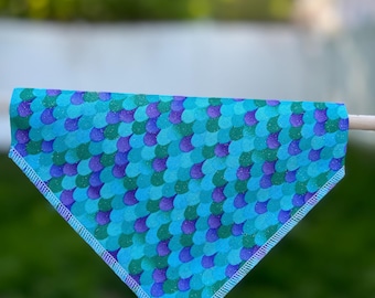 Dog Bandana Over the Collar Slip On Patterned Dog Scarf Cute Pet Accessory Handmade Dog Gift