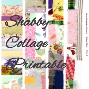 Shabby Collage Paper Washi Digital Download Junk Journal Printable  Ephemera Mixed Media