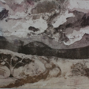 Desert Trail, original aquatint etching