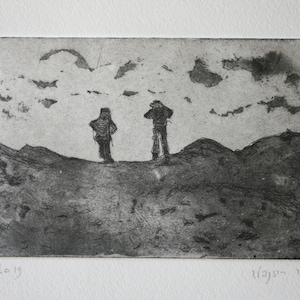 Makhtesh Ramon, original aquatint etching