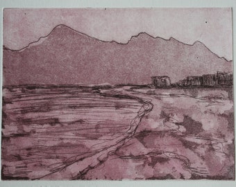 Sinai,original aquatint etching
