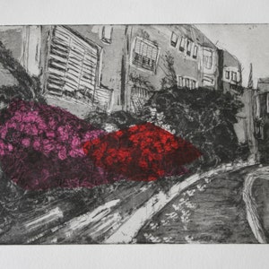 Beautiful Haifa, original aquatint etching