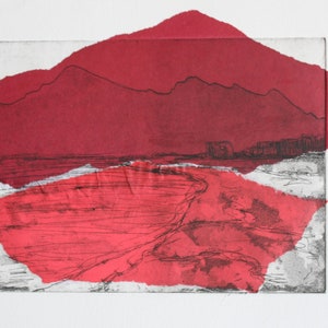 Sinai, original aquatint etching