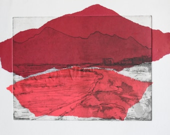Sinai, original aquatint etching