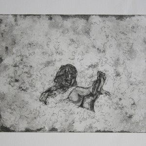 Cotton games, original aquatint etching