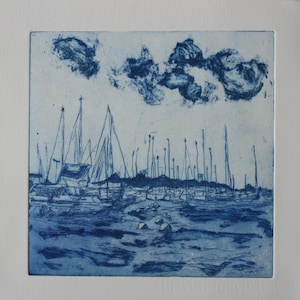 Kishon river (several options) original aquatint etching