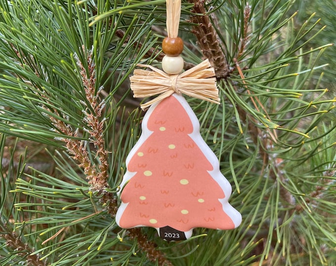 Orange Christmas Tree Ornament Etsy