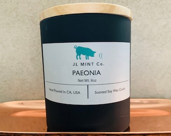 PaEONIA JL Mint Co. Vela de cera de soja