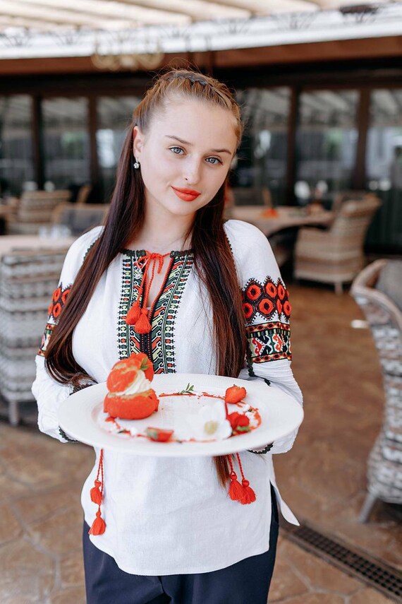 Camisa ucraniana Vyshyvanka Blusa ucraniana Blusa bordada para