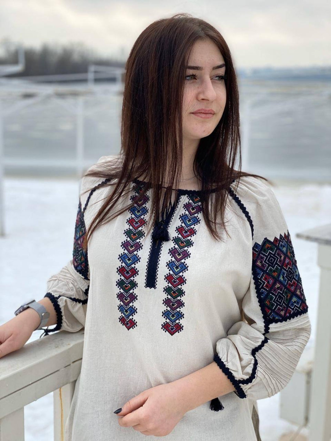 Вышитая украинская блузка Вышиванка Рубашка Народная - Etsy