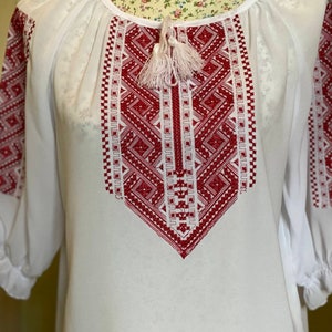 Ukrainian vyshyvanka blouse, Ukrainian embroidered blouse, Vyshyvanka bohemian ethnic shirt boho chic peasant top Gift for Easter