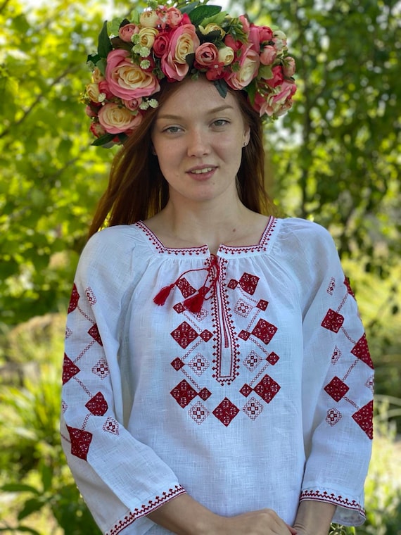 Blusa vyshyvanka ucraniana, blusa bordada ucraniana, camisa étnica