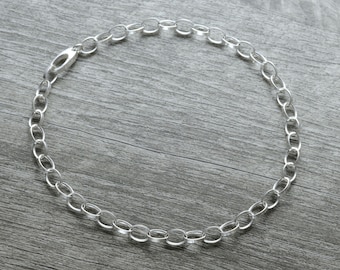 Sterling Silber Fußkettchen, Teenager Fußkettchen, Strand Fußkettchen, Ankle Armband Boho, Silber Kette Fußkettchen, Massiv Silber Fußkettchen, Ozean
