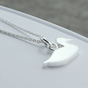 Duck Necklace Sterling Silver - Bird Pendant - Bird Lover Gift - Animal Jewelry - Nature Necklace