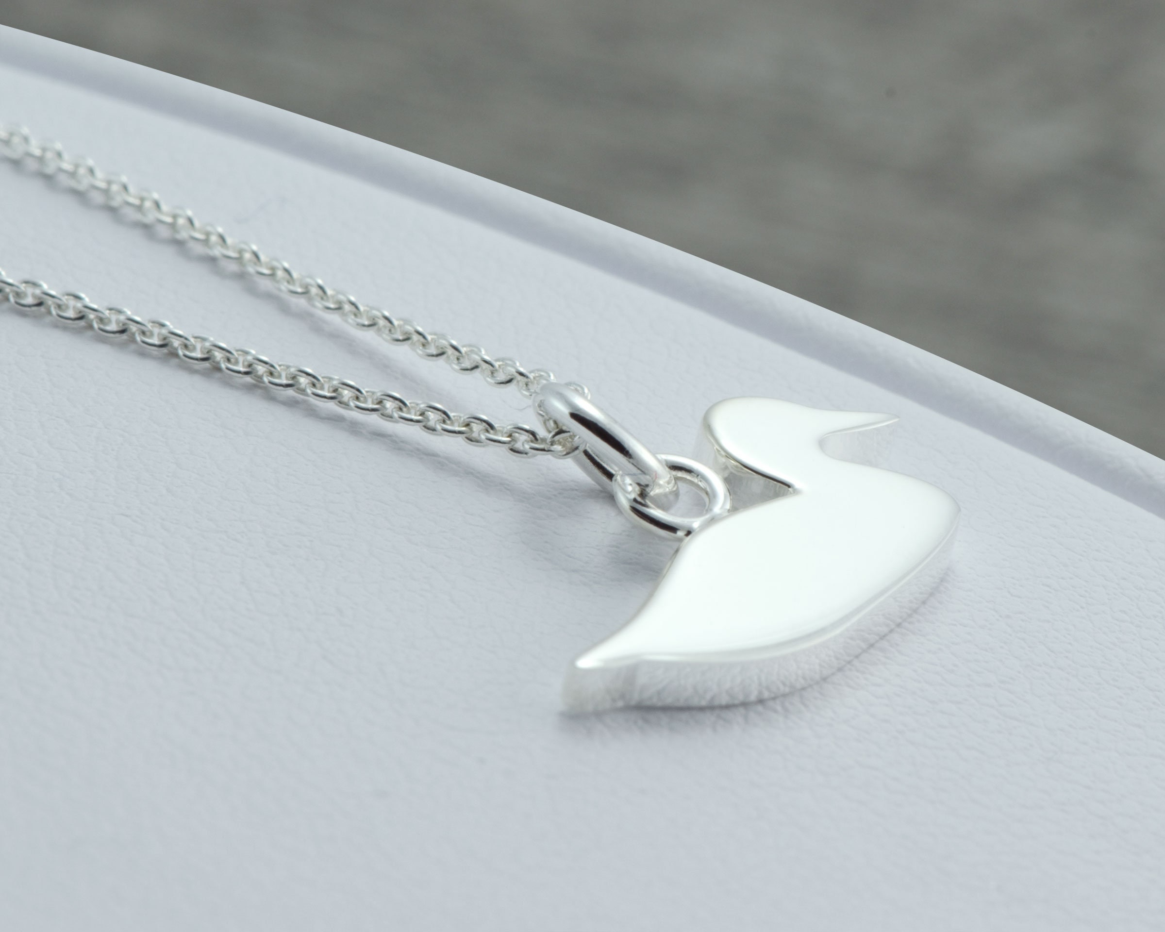 Stainless Silver Duck Pendant Chain