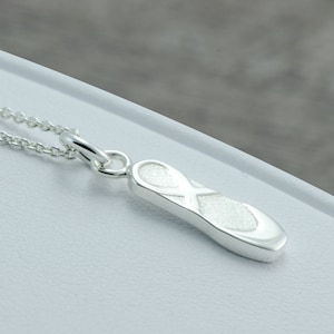 Ballet Toe Shoe Necklace, Silver Ballet Slipper Necklace, Ballet Recital Gift, Dance Team Gift, Dance Mom, Dance Teacher Appreciation Gift