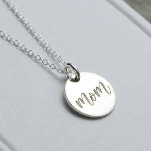 Mom Necklace, Mom Thank You Gift, First Time Mom Gift, Mom Birthday Gift, Dainty Necklace, Sterling Silver, Custom Necklace, Mom To Be