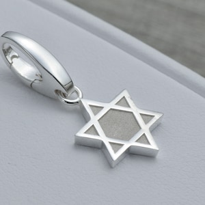 Star Of David Charm, Jewish Star Charm, Sterling Silver, Hanukkah Gift, Jewish Jewelry, Bat Mitzvah Gift, Magen David Necklace
