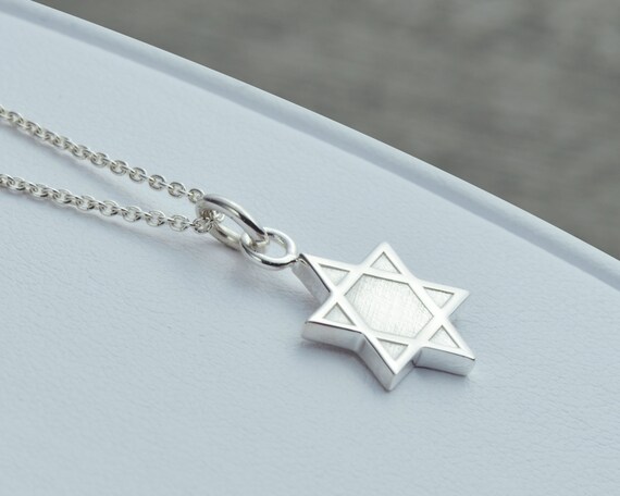 Jewish Star Necklace, Star Of David Necklace, Sterling Silver Necklace, Necklace For Kids, Jewish Jewelry, Small Star of David, Tiny