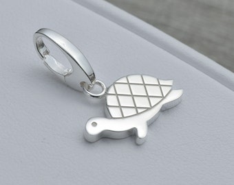 Turtle Charm Sterling Silver, Turtle Lover Gift, Turtle Mom Necklace, Turtle Bracelet, Sea Turtle Charm, Turtle Pendant, Turtle Jewelry