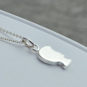 Silver Baby Boy Necklace, Sterling Silver Pendant Necklace, New Mom Gift, Mom Jewelry, Mom Necklace, Silver Jewelry , Little Boy
