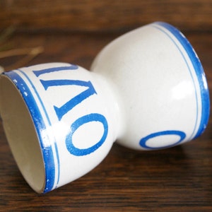 Rare Ovum Egg Cup, Advertising for Thorleys, Double Sided, Vintage Decor
