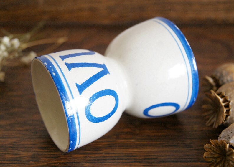 Rare Ovum Egg Cup, Advertising for Thorleys, Double Sided, Vintage Decor