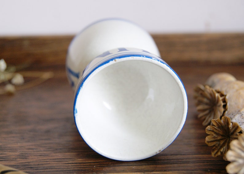 Rare Ovum Egg Cup, Advertising for Thorleys, Double Sided, Vintage Decor