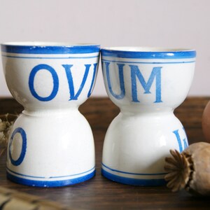 Rare Ovum Egg Cup, Advertising for Thorleys, Double Sided, Vintage Decor