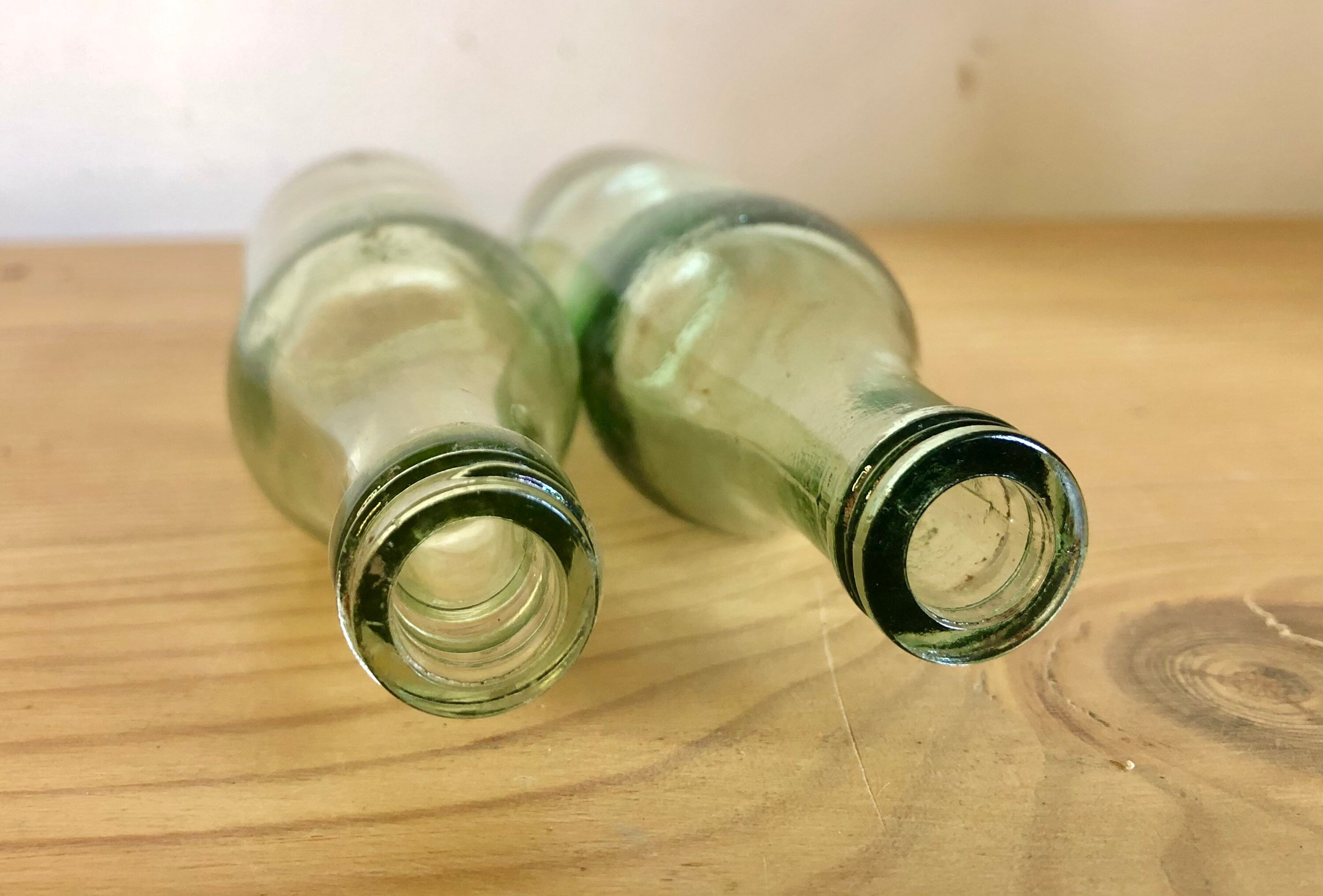 Pair of Miniature Glass Wine Bottles Antique Apothecary Etsy