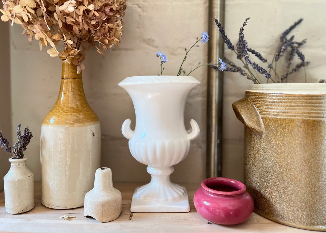 Pedestal Urn Vase Shorter & Sons Pottery Vintage Decor Etsy