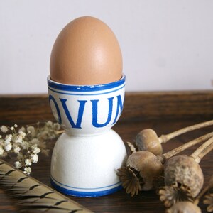 Rare Ovum Egg Cup, Advertising for Thorleys, Double Sided, Vintage Decor