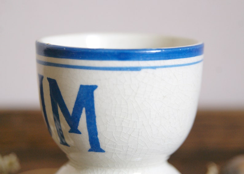 Rare Ovum Egg Cup, Advertising for Thorleys, Double Sided, Vintage Decor