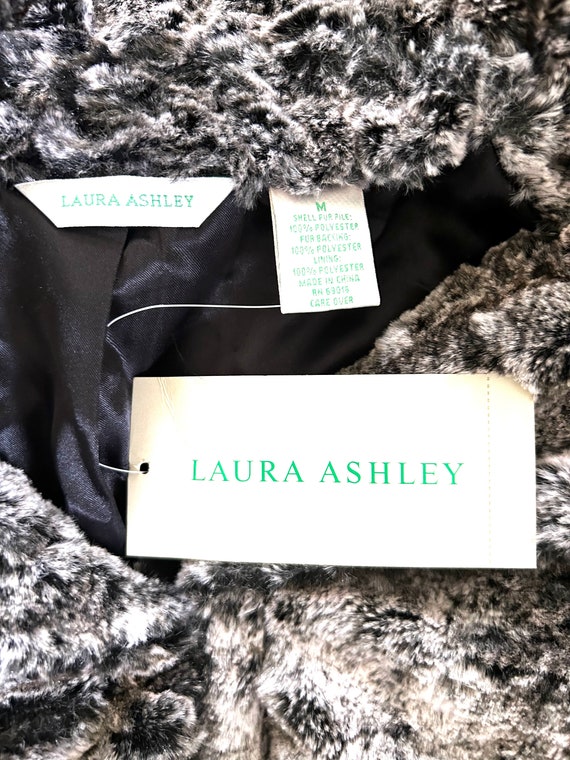Laura Ashley Fur Coat. Vintage Gray Faux Fur. Womens … Gem