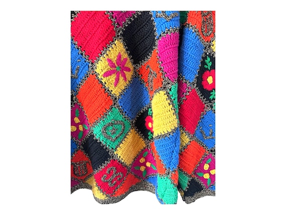 Vintage Hand Knit Patchwork Sweater: Jennifer Ree… - image 8