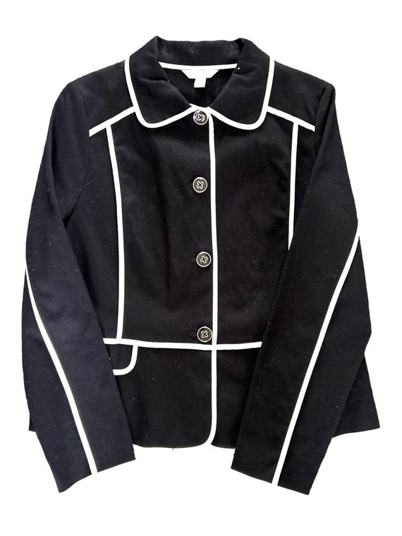 Laura Ashley Blazer. Fitted Black and White. Wome… - image 2