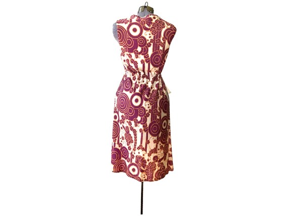Drawstring 70s Dress. Zip up with Pocket,Vintage … - image 5