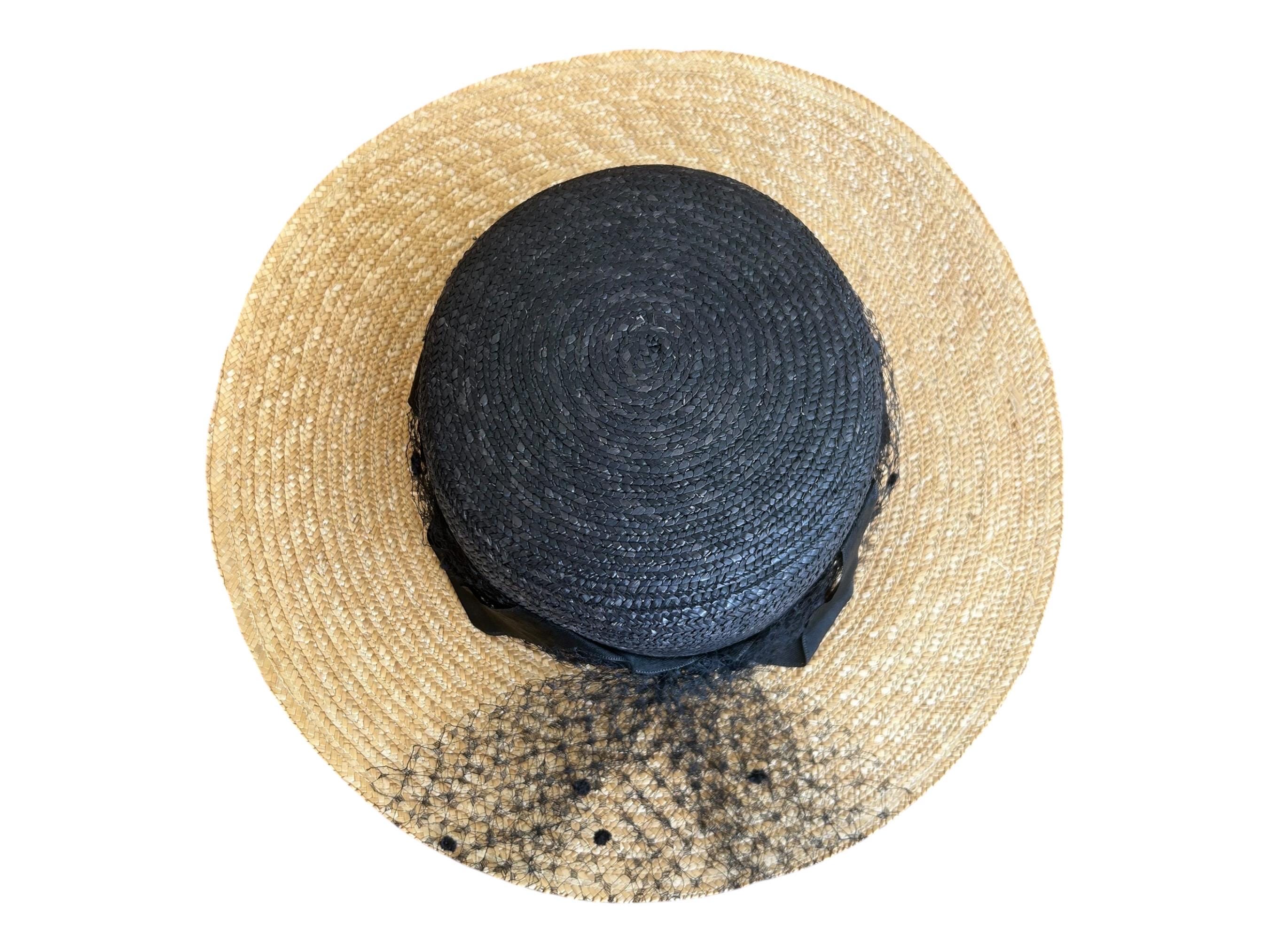Vintage Shabby Chic Lord & Taylor Straw Sun Hat Lord & Taylor Straw Hats for Women | Mercari main image 3