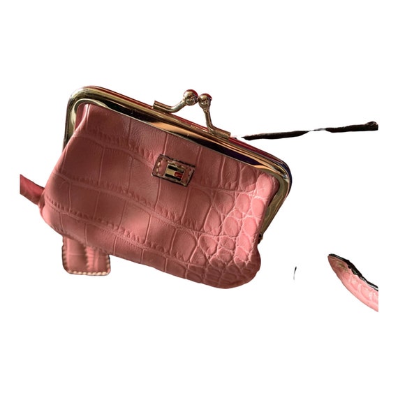 Tommy Hilfiger Leather Pink Purse With Matching Coin Purse. Top