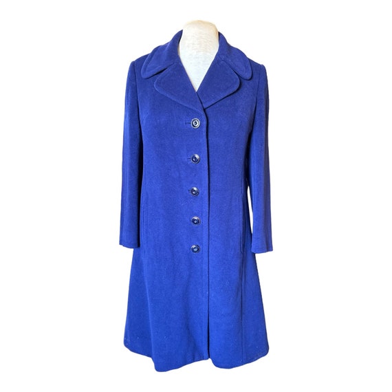 Moda Polska Coat. Royal Blue Womens Wool. 1960s. U
