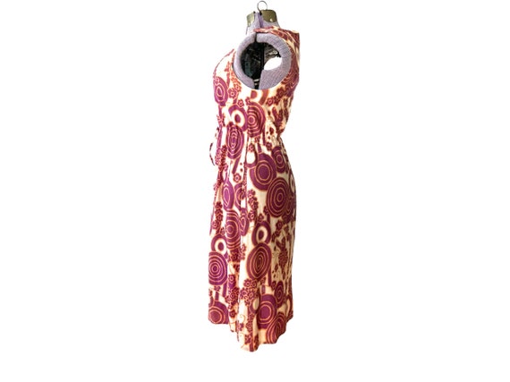 Drawstring 70s Dress. Zip up with Pocket,Vintage … - image 7