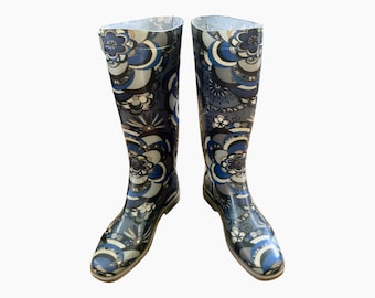 Emilio Pucci Firenza Rain Boots. Signed. Like New condition. Womens Size: 8. Made in Italy. Vintage.