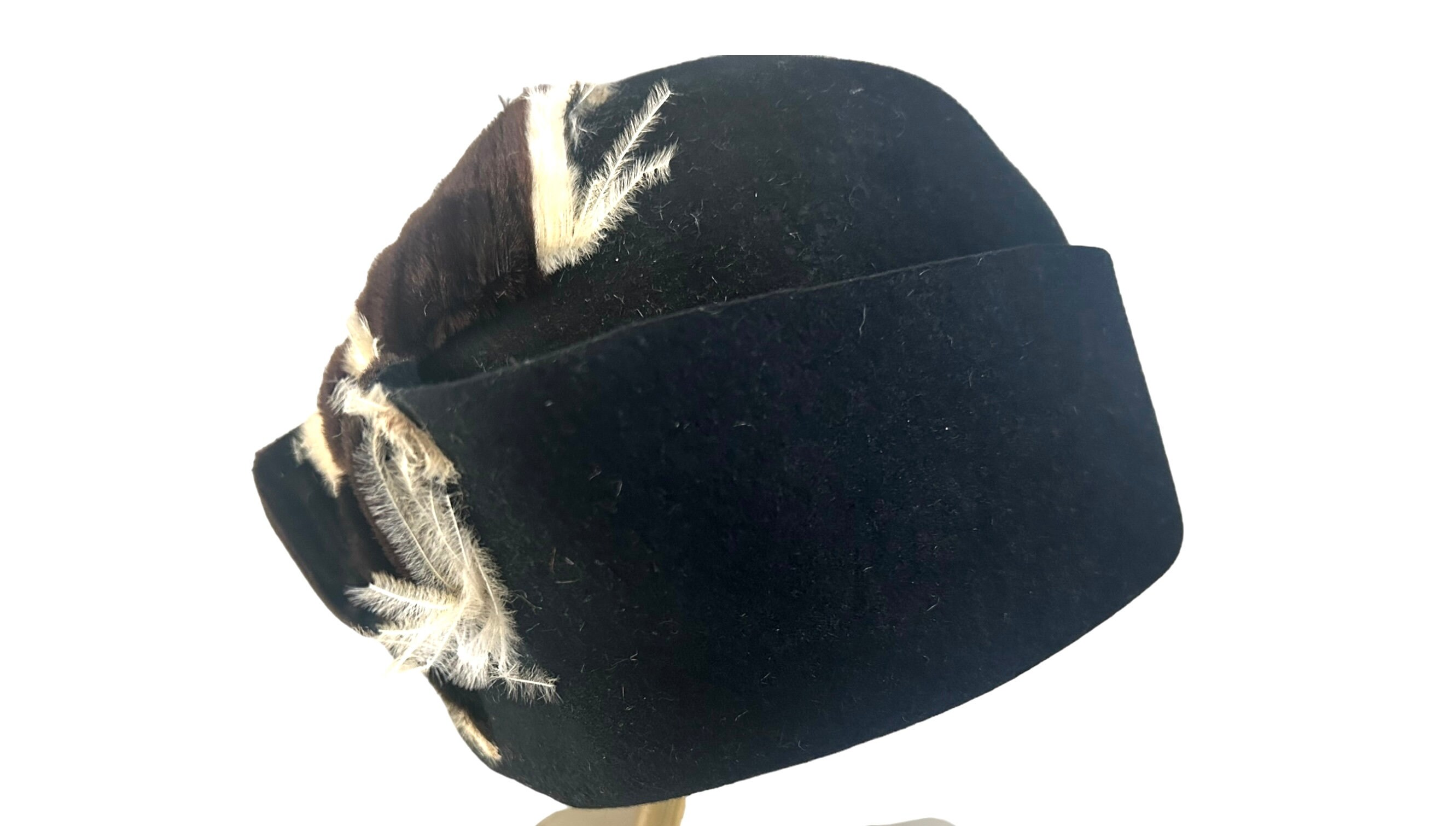 Vintage 50s Wool Hat: Marshall Field Exclusive, Fur  display picture 3