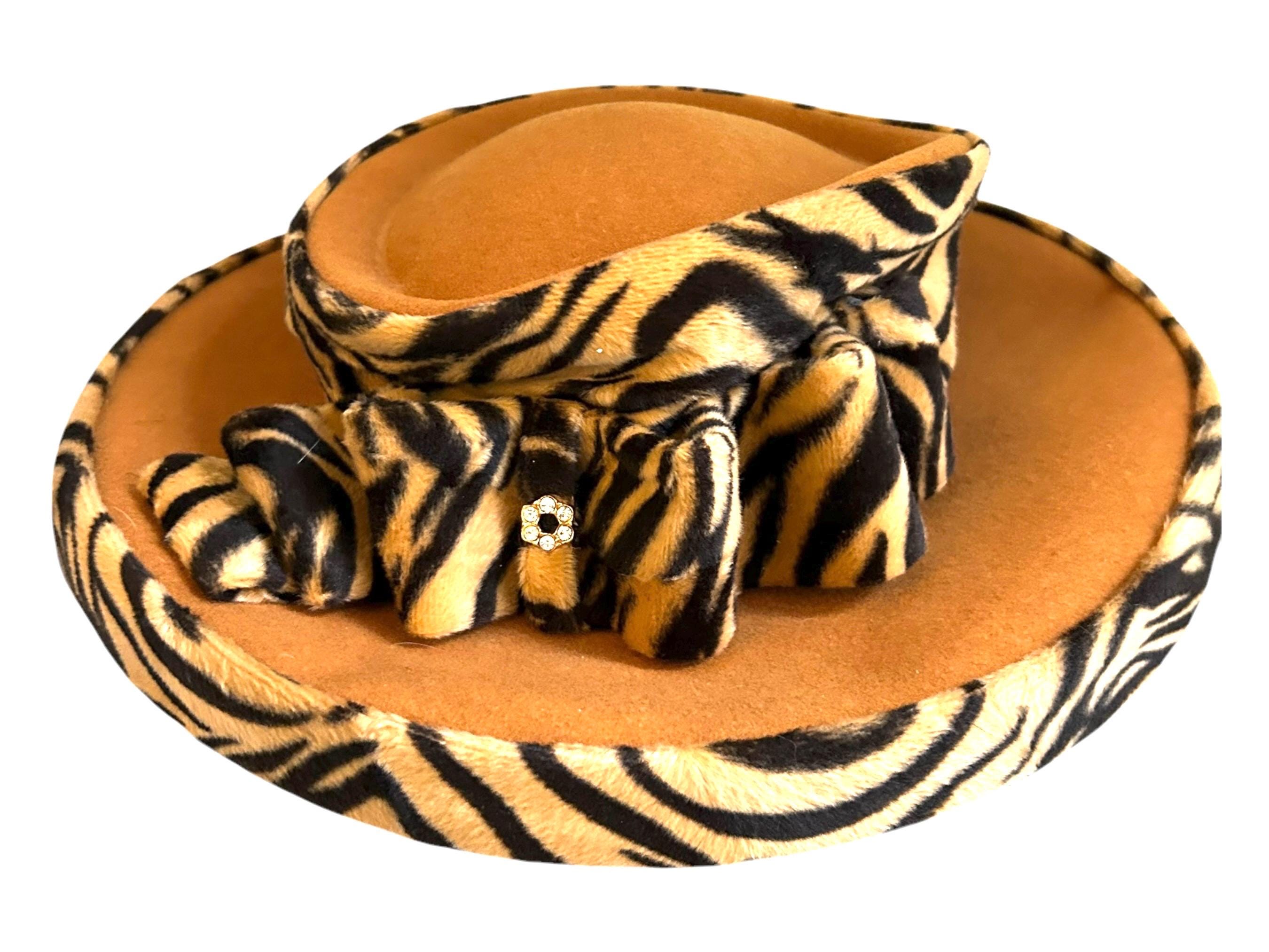 Roberto Cavalli Bucket, Wool, Leopard print hat, 100 % Wool DOLCE & GABBANA Hat Brown Leopard Fur Women Bucket Capello s  main image 2