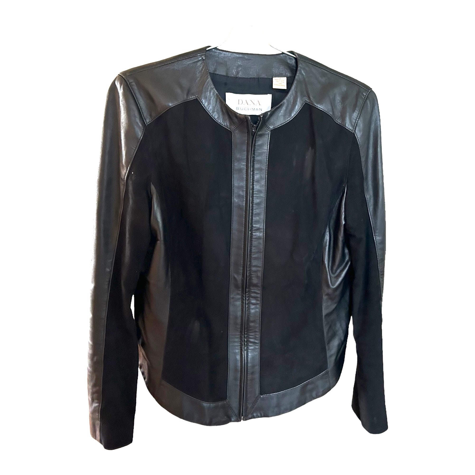 Leather & Suede Retro Dana Buchman Black Leather and Suede