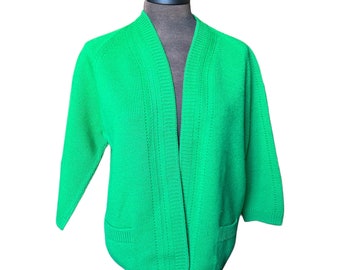 Marshall Field Cardigan 1970s, with Pockets. Globe Trotter Shop. Made in Italy.