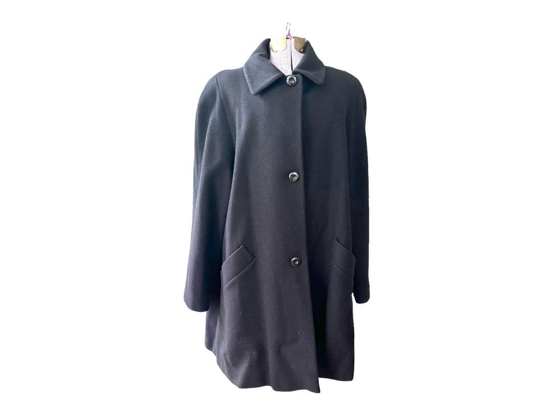 80s New York Swing Coat. by CBO. Wool, Fully Lined. Size XL