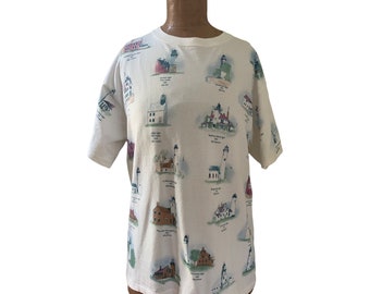 Lighthouses of Great Lakes T-shirt. Mens. Sz Large. Unbelievable shirt!