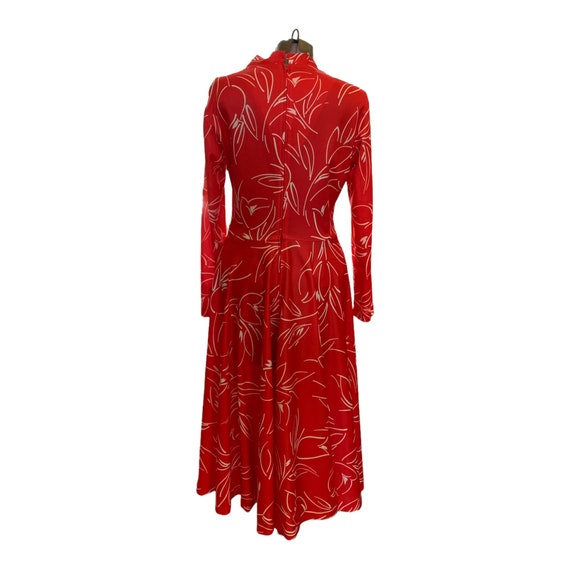 60s Joan Curtis Dress. Union Label. Red and White… - image 5